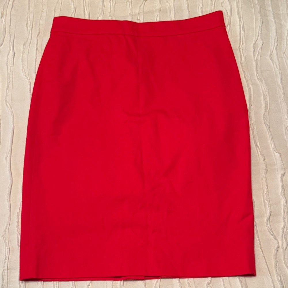 J. Crew Vibrant Red Pencil Skirt